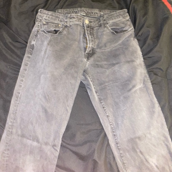 American Eagle black jeans 33x34 slim straight - Picture 3 of 7